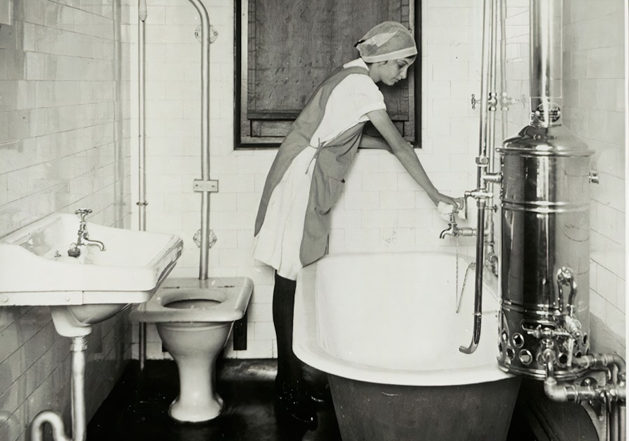 Mopping Bathroom